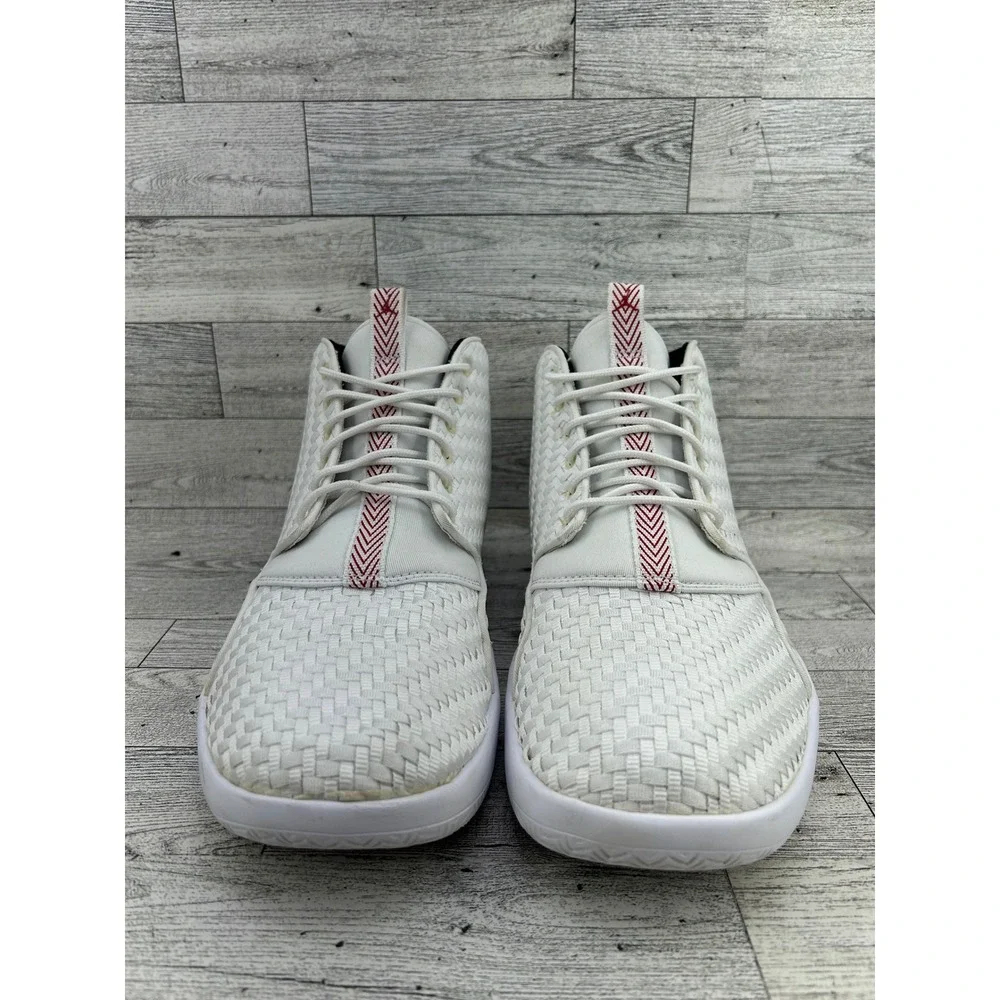 Jordan Air‎ White Woven Mid Top Sneakers Mens Size 9.5